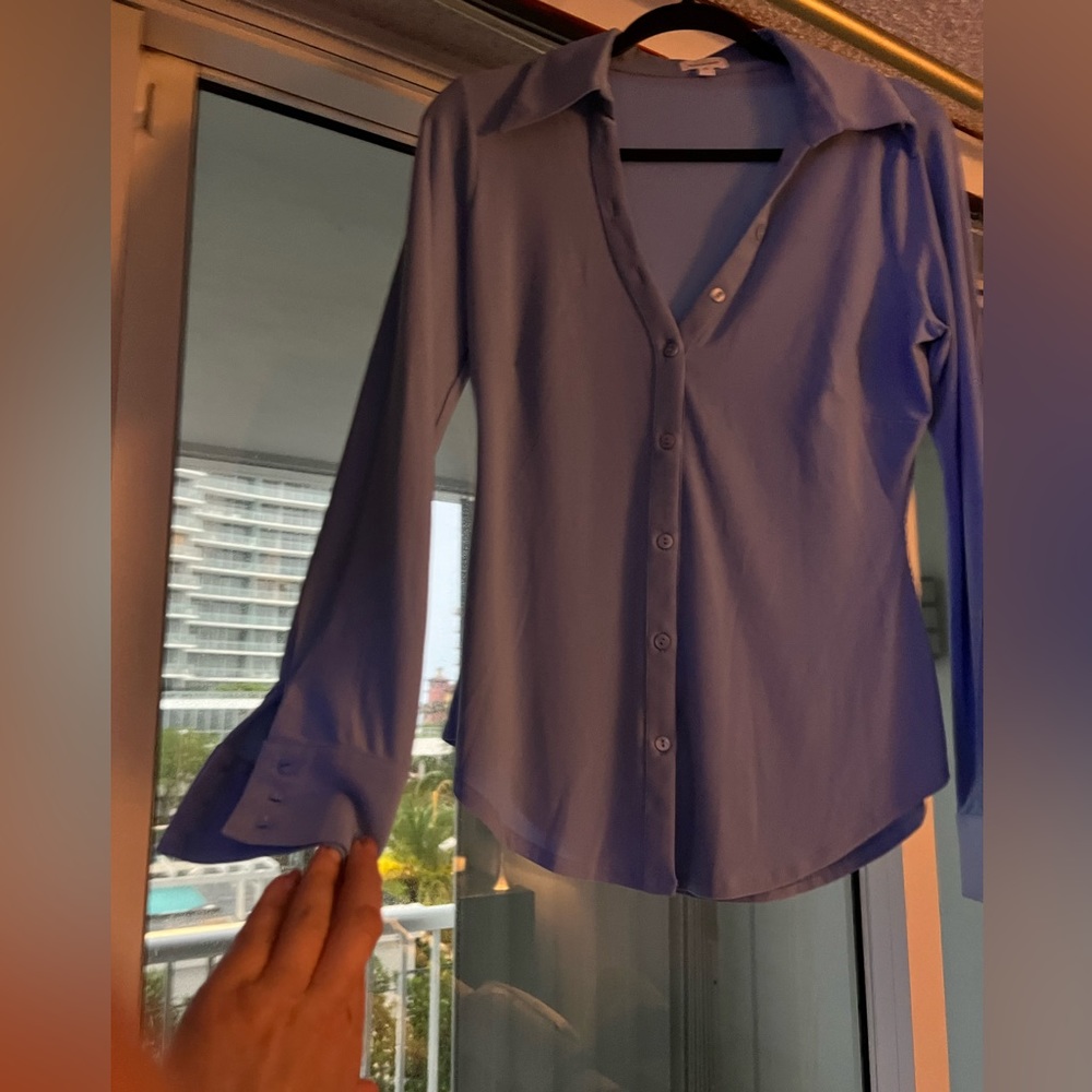 Song of Style button down Earnest top, blue, size m, never worn